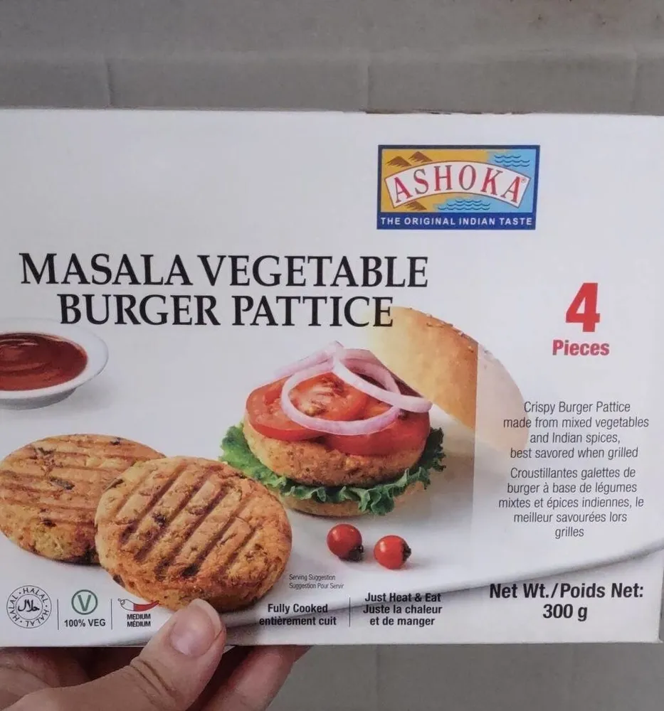 Masala vegetable burger pattice