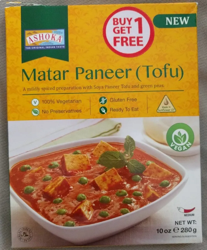 Ashoka Matar Paneer (tofu)