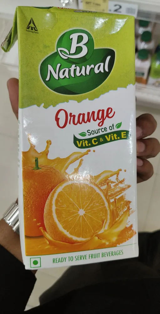 B Natural Orange Juice 1ltr tpk