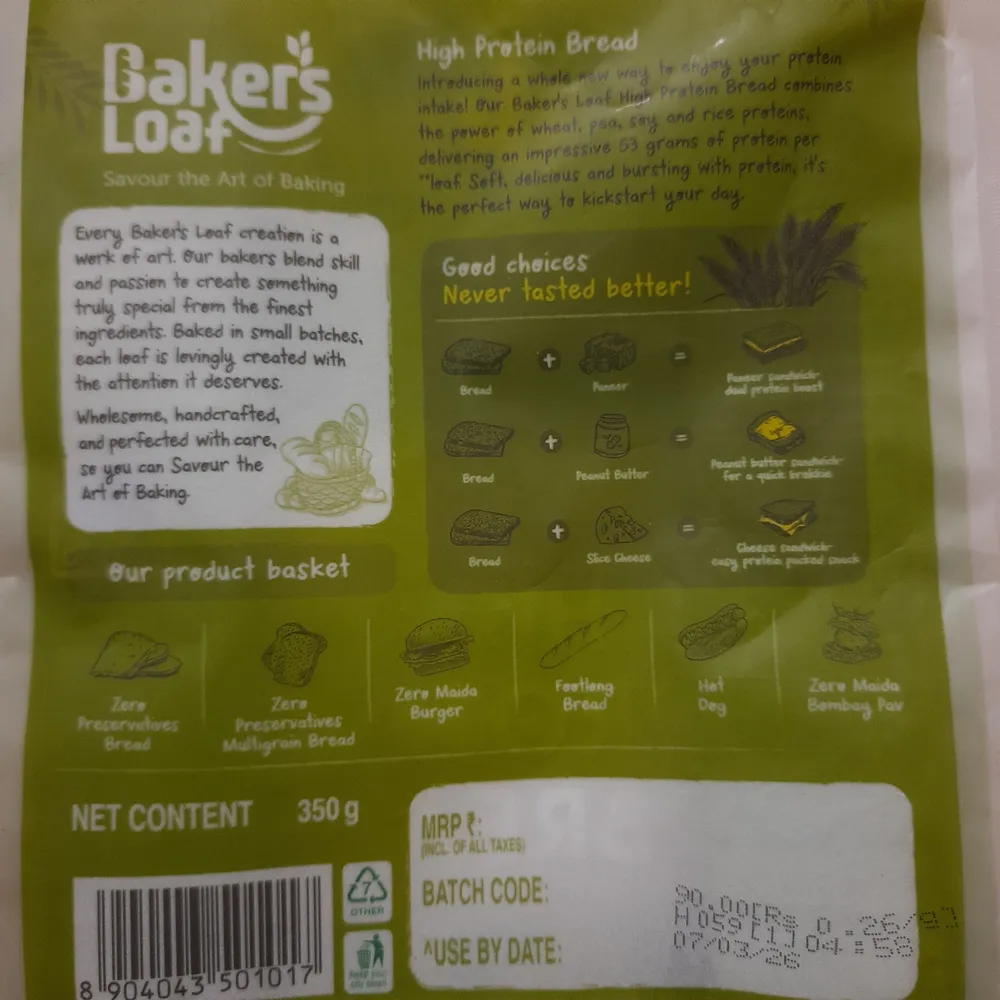 Baker's Loaf High Protein Bread