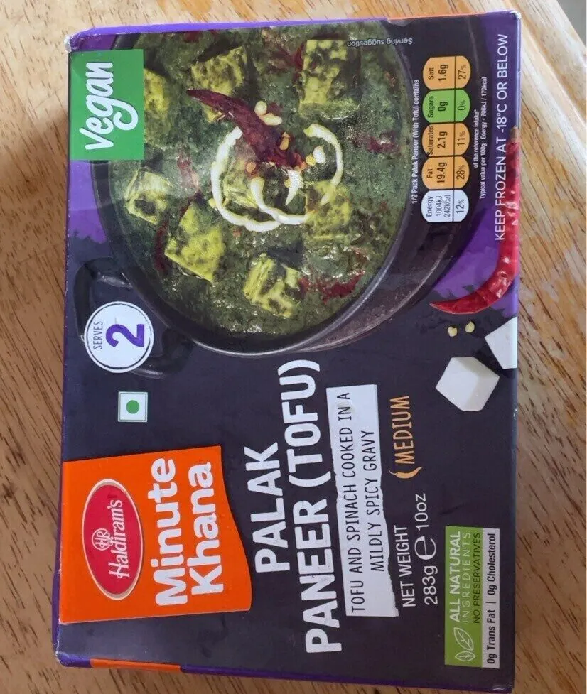Palak paneer (Tofu)