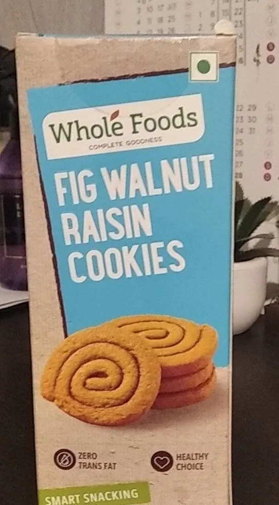 Fig walnut raisin cookies