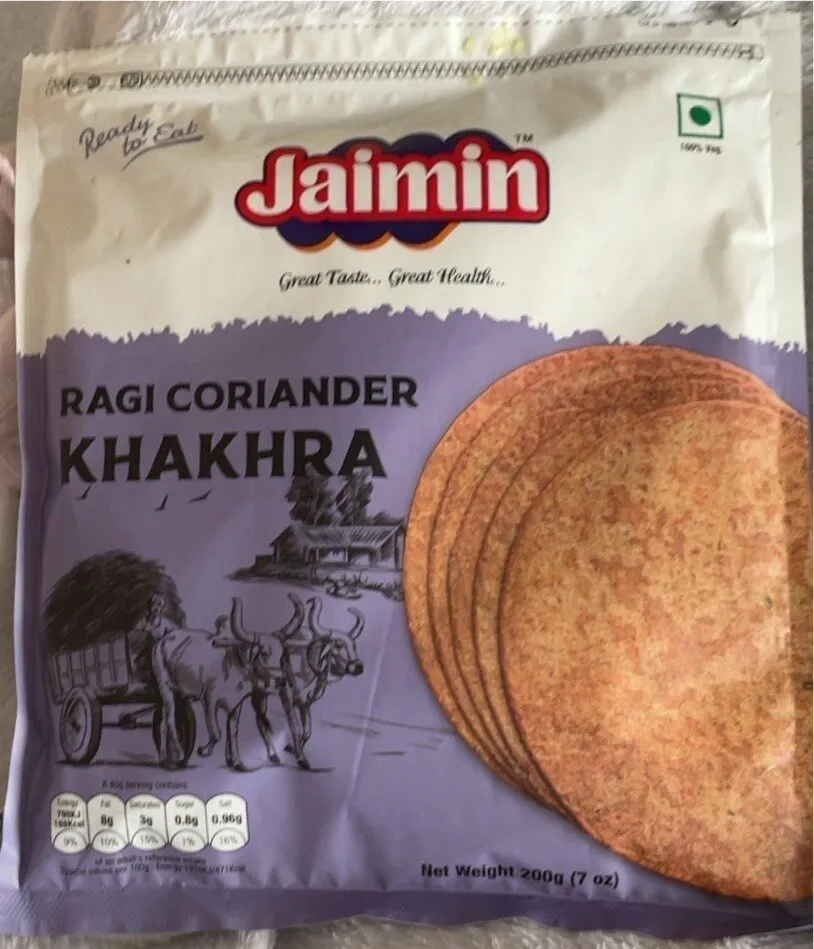 Ragi coriander khakhra