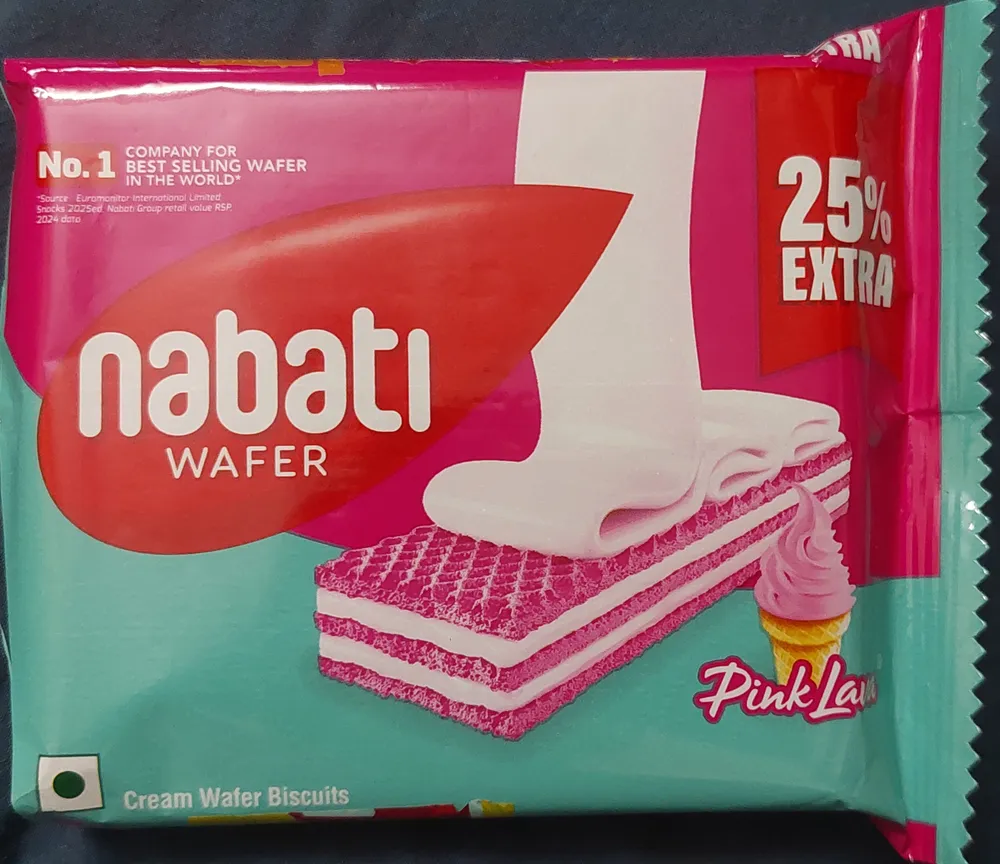 Nabati Pink Lava Cream Wafer Biscuits