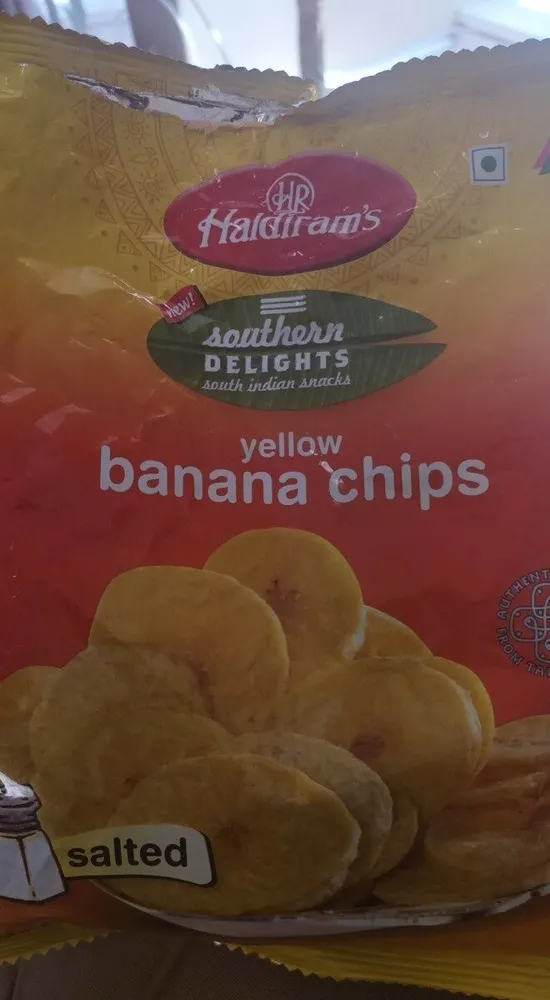 Yellow banana chips