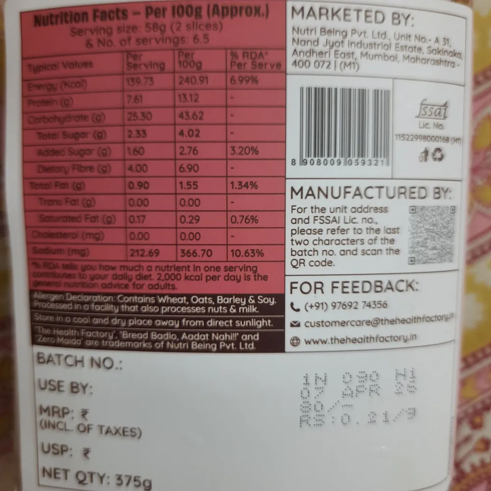 Zero Maida Super Multi Grain Bread