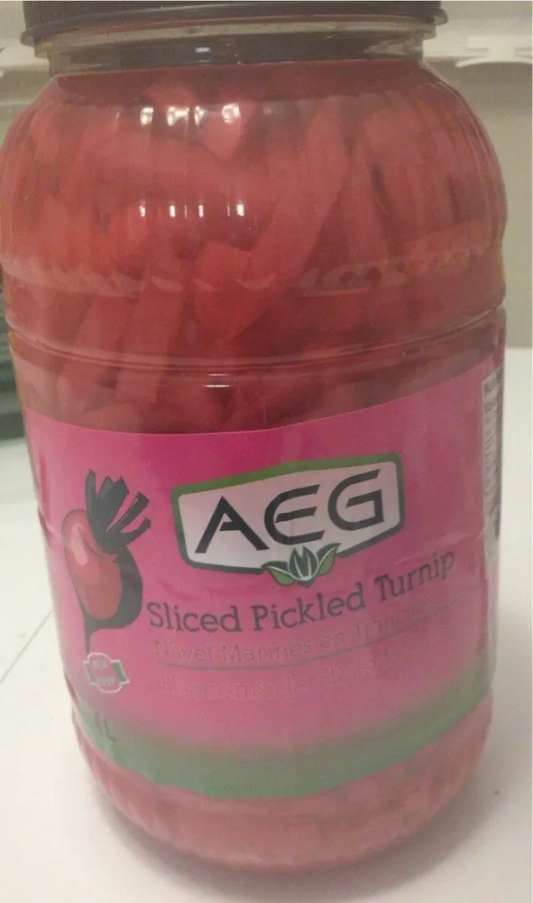 Sliced pickled turnip