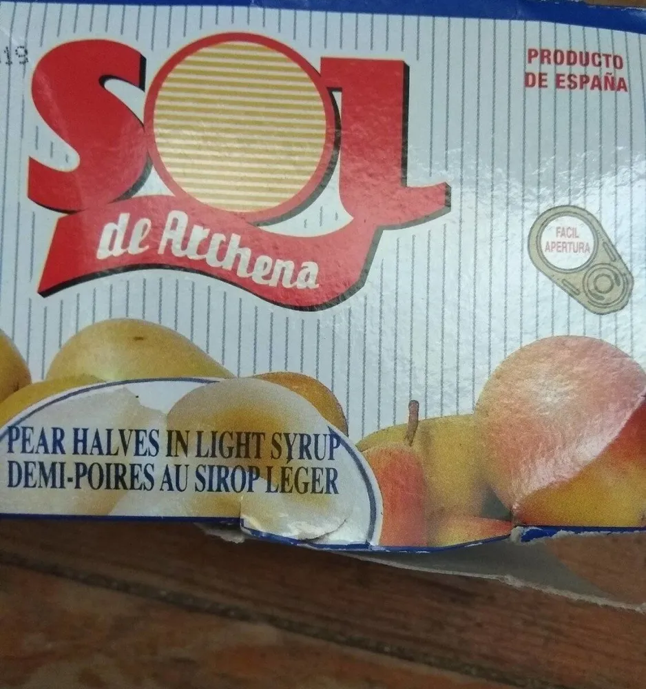 Demi poires au sirop léger
