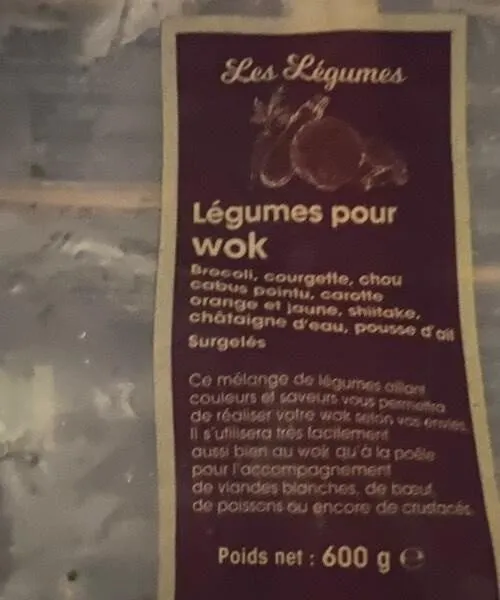 Légumes pour wok
