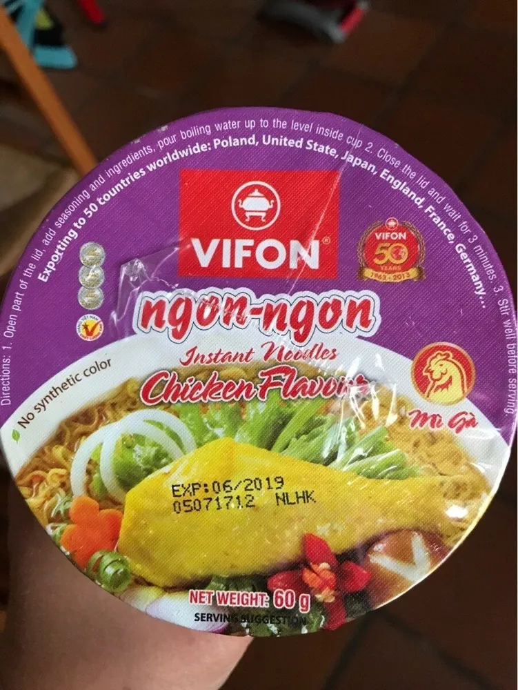 Soupe Nouille Poulet Bol Ngon Ngon Vifon Carton 24X60G Vietnam