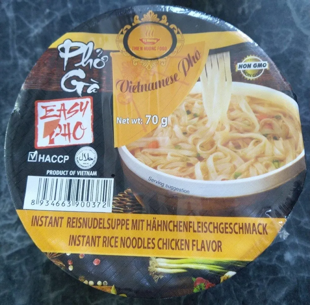 Instant Reisnudelsuppe mit Hähnchenfleischgeschmack