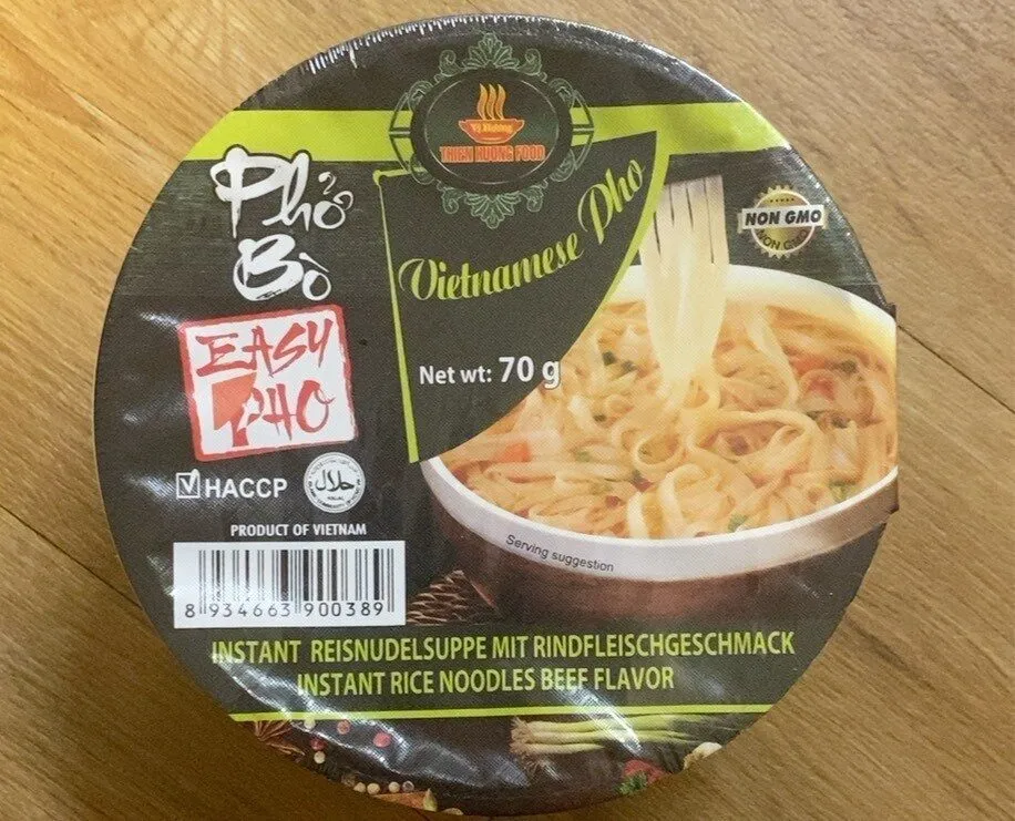 Instant Reisnudelsuppe mit Rindfleischgeschmack