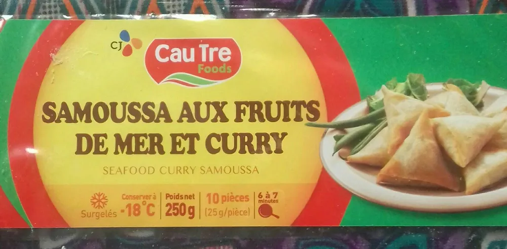 Samoussa aux fruits de mer et curry