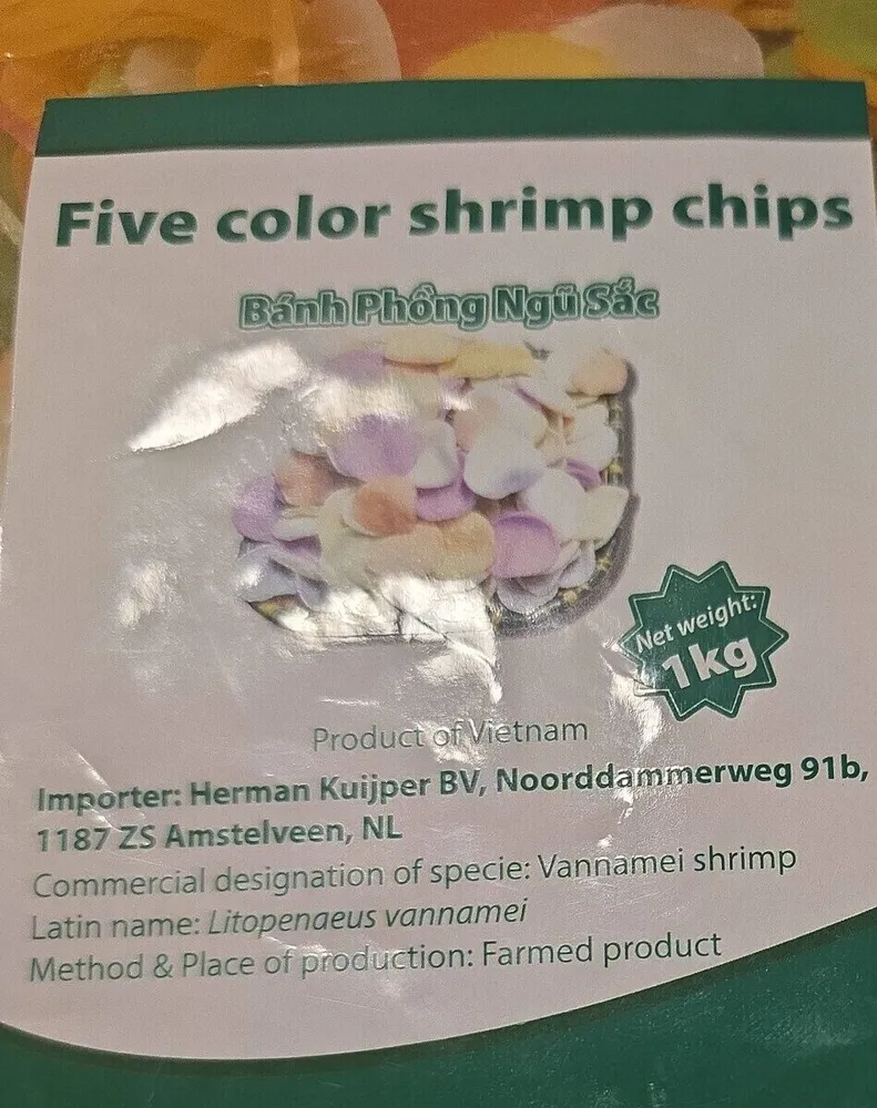 Five color shrimp chips