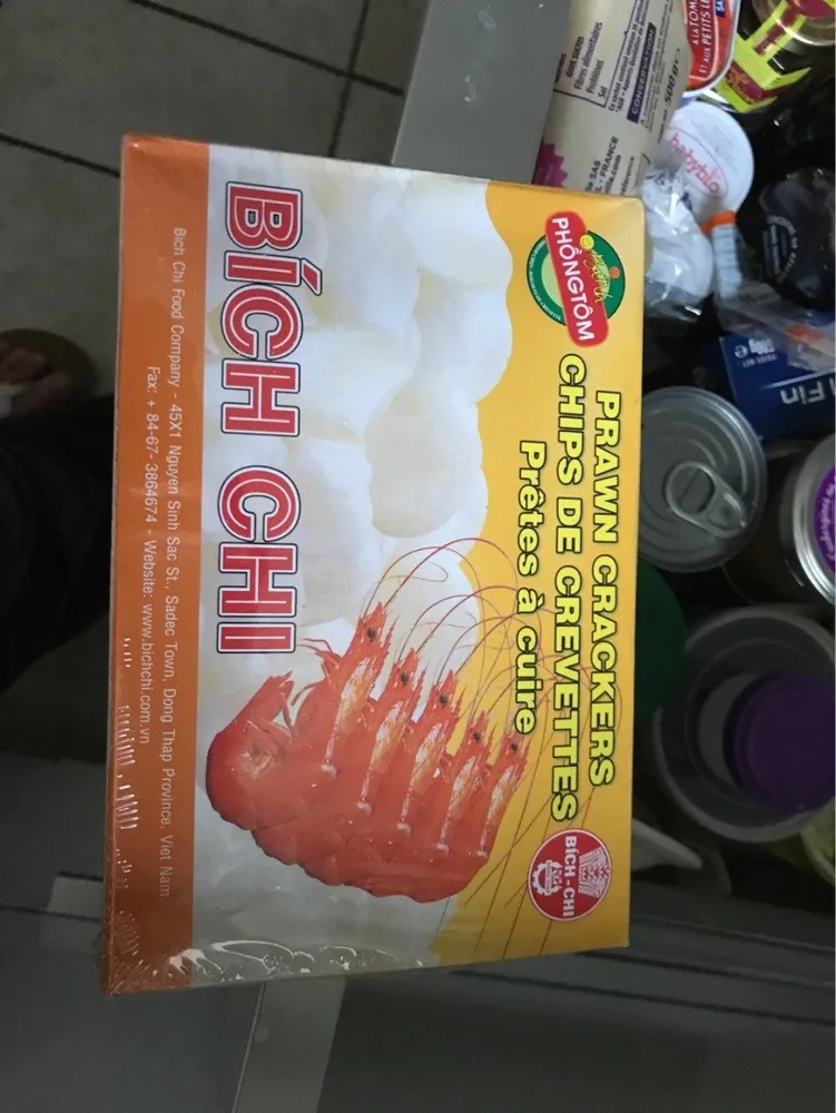 Chips de crevettes prêtes à cuire