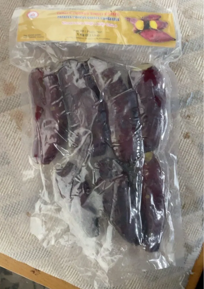 Frozen cooked sweet potato