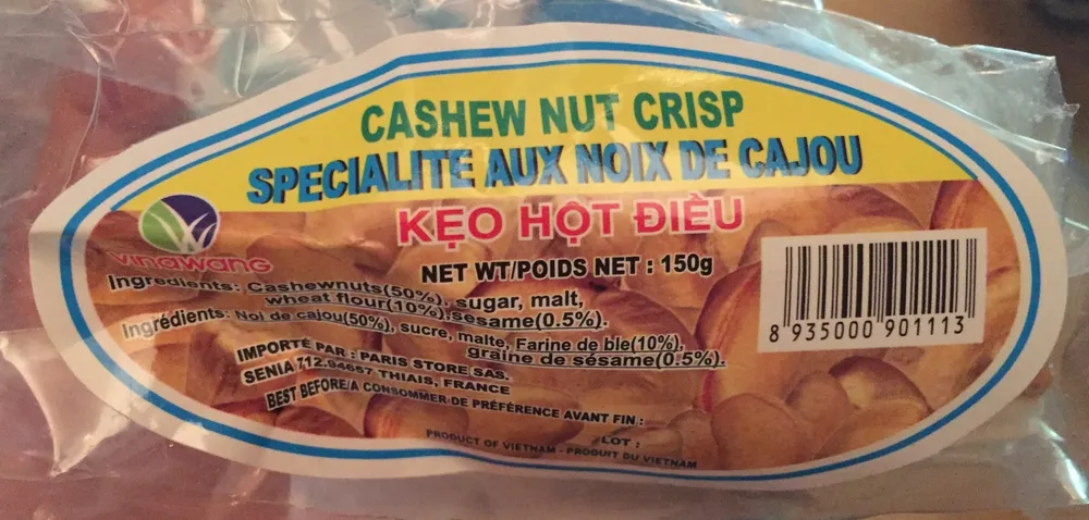 Vinawang Cashew Nut Crisp 150G