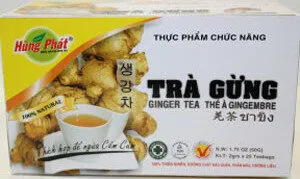 Hung Phat Ginger Tea 25 Bags 100% Natural Herbal Tea
