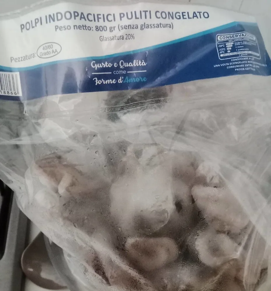 polpi indopacifici puliti congelati