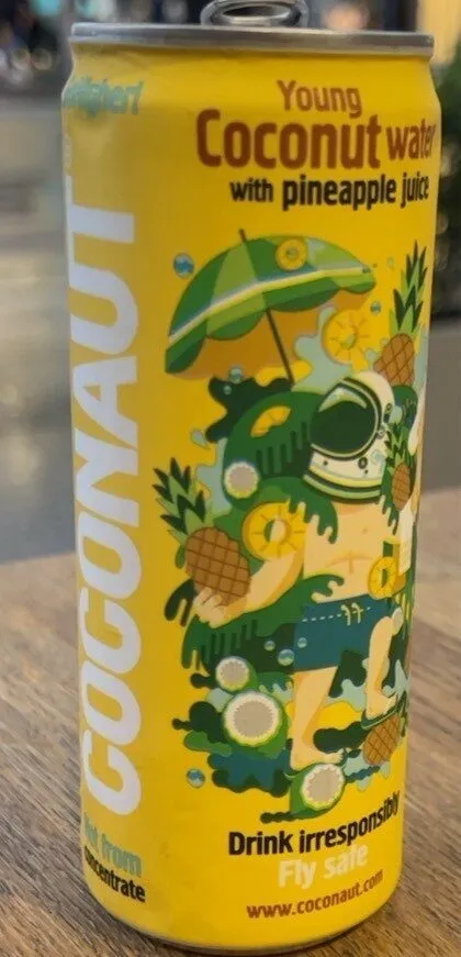 Young coconut water with pineapple