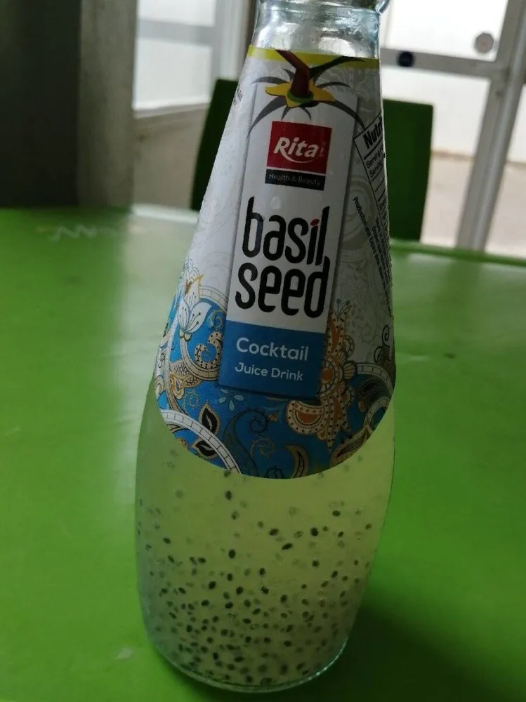 Rita basil seed cocktail juice drink