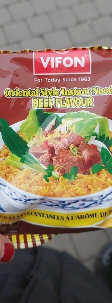 Oriental style instant Noodle beef flavour