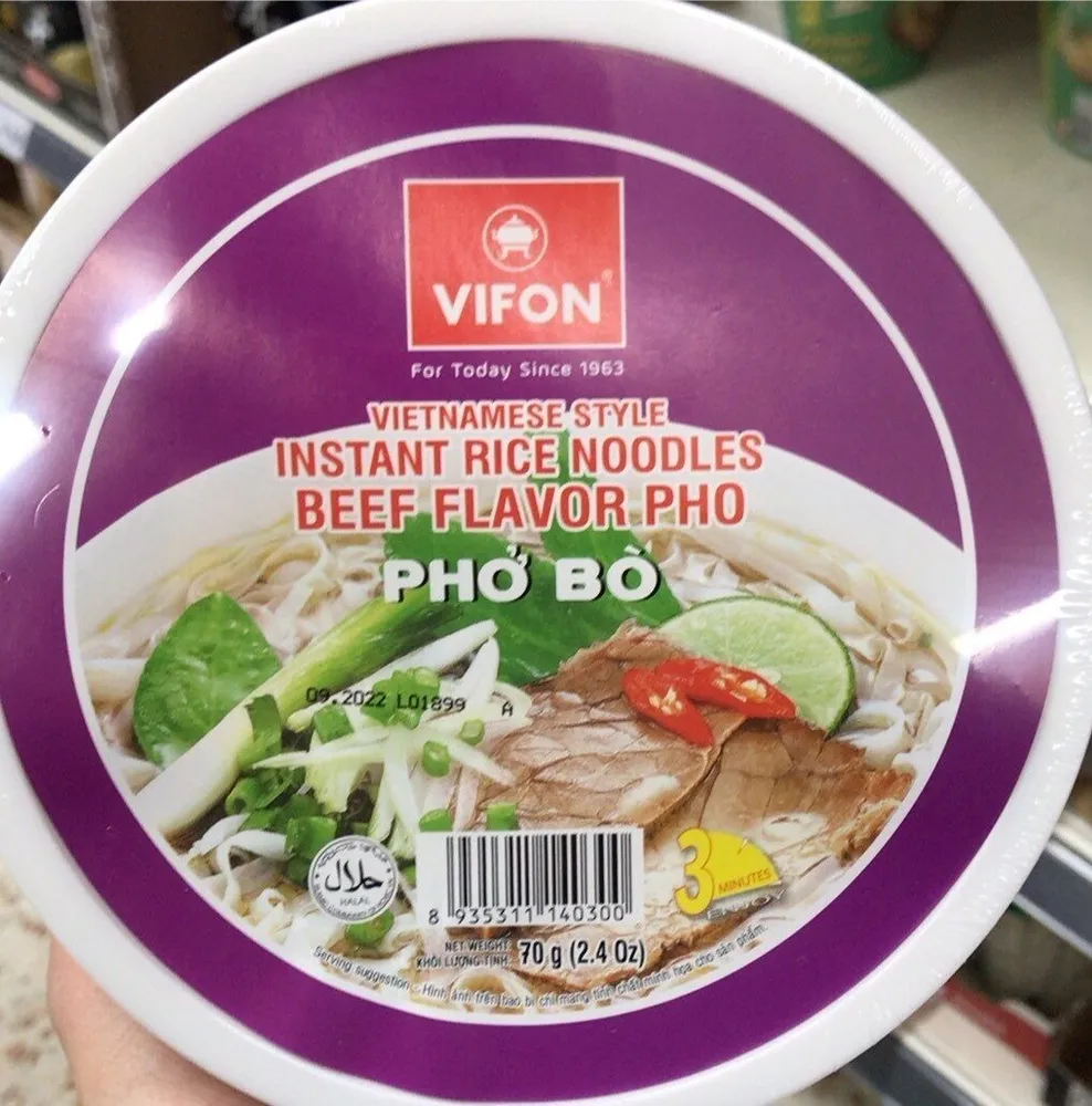 Vietnamese Style Instant Rice Noodles Beef Flavor Pho