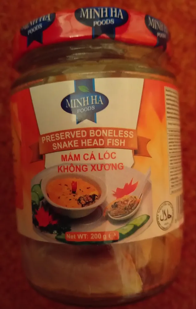 PRESERVED BONELESS SNAKE HEAD FISH