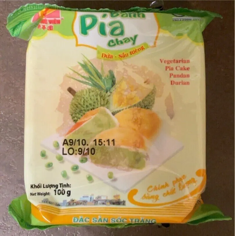Vegetarian Pia Cake Pandan Durian