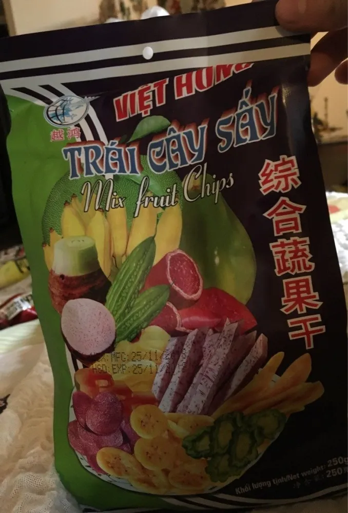 trai cay say mix fruit chips