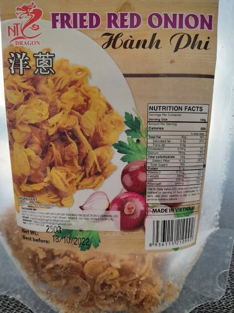 Fried red onion