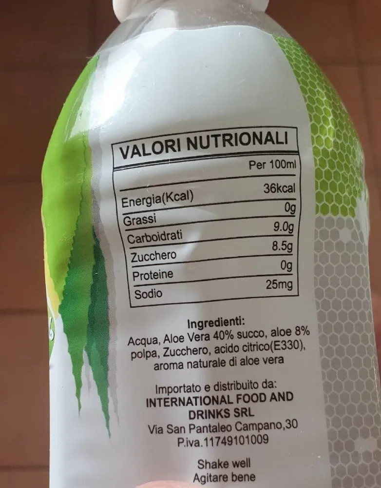 Aloe vera 50% succo e polpa naturale