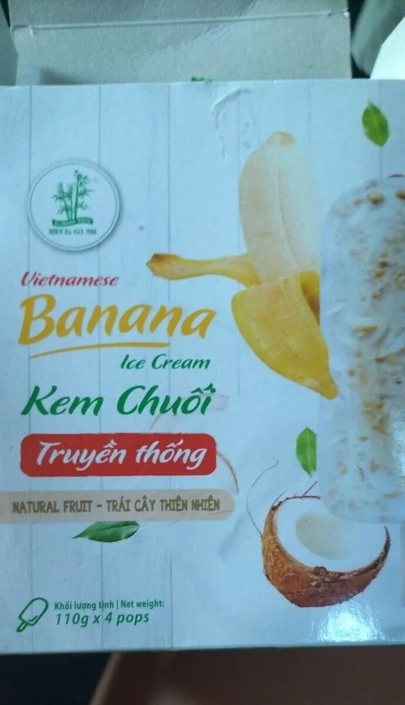 Vietnamese banana ice cream