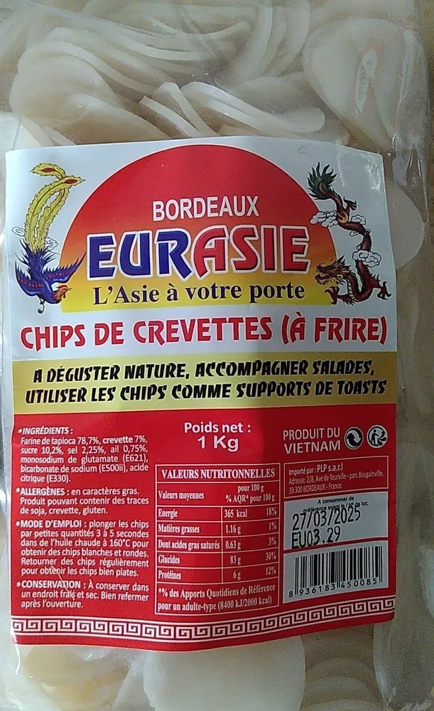 Chips de crevettes (à frire)