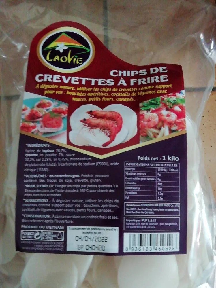 Chips de crevettes à frire