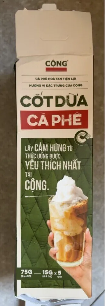 Instant coconut coffee