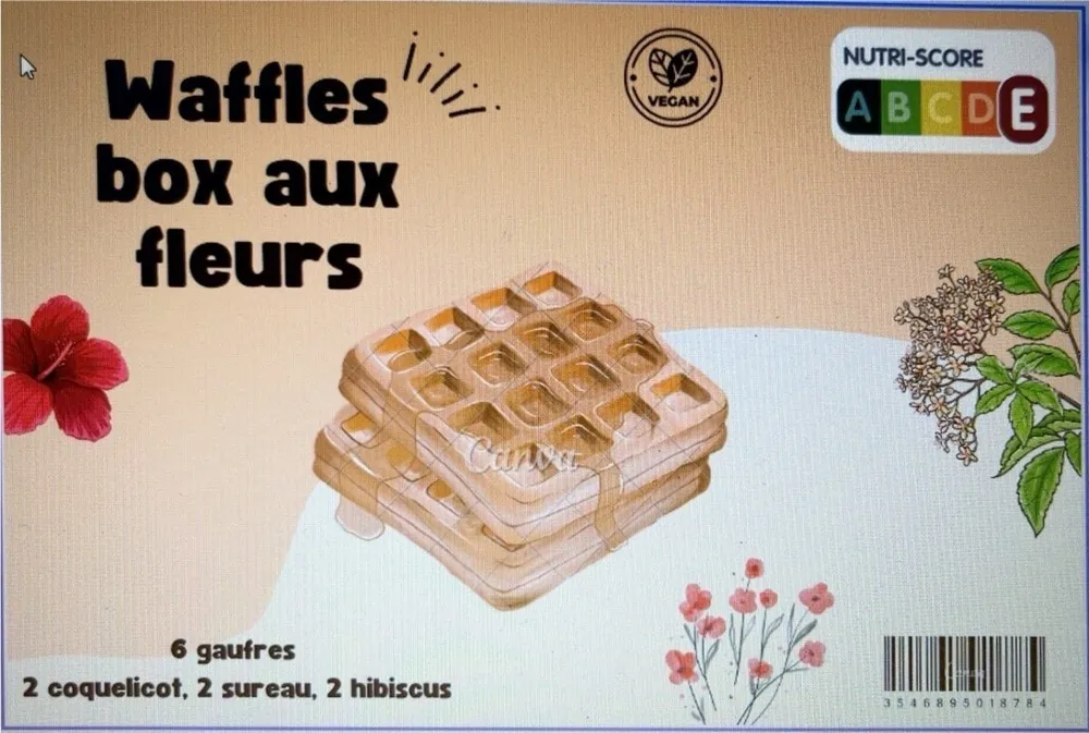 Waffles box aux fleurs