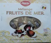 Chocolats belges fourrés au praliné