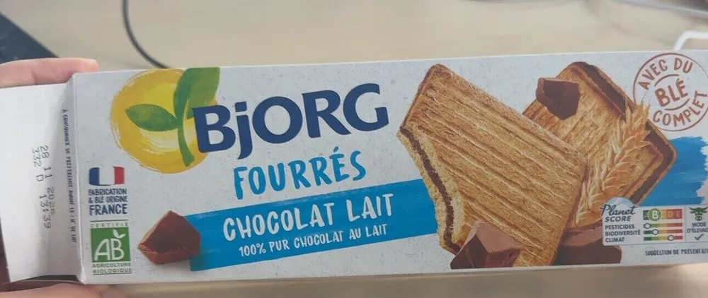 Bjorg fourrés chocolat au lait