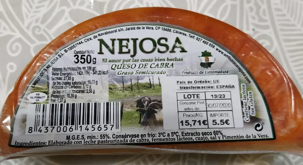 Queso de cabra semicurado