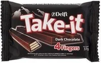 Take-it Crispy Wafer Fingers in Dark Chocolate (4 Fingers)