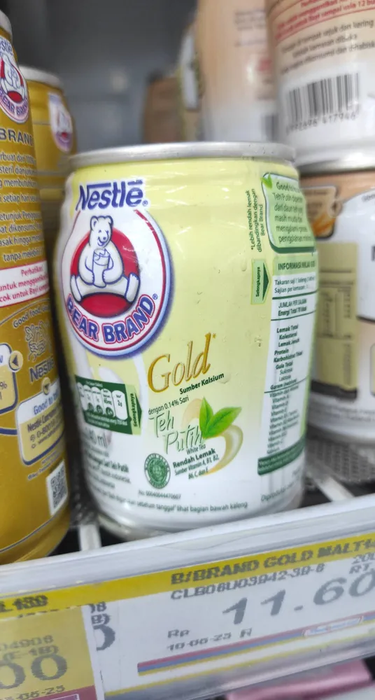 Bear brand gold teh putih E-1B 140 ml