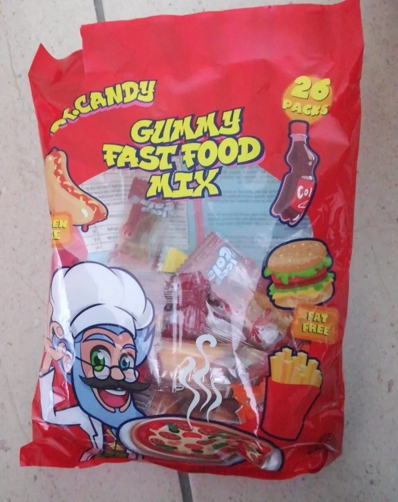 Gummy fast food mix