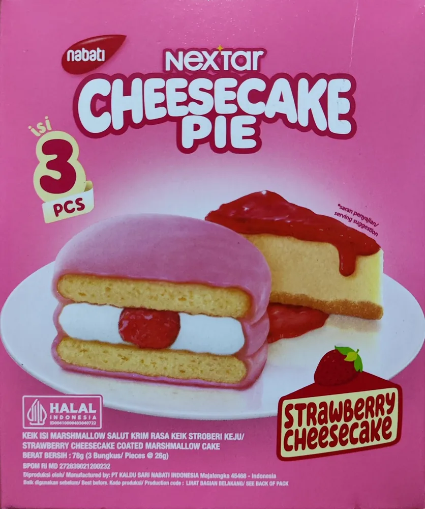 Nextar Cheesecake Pie - Strawberry Cheesecake (78g)