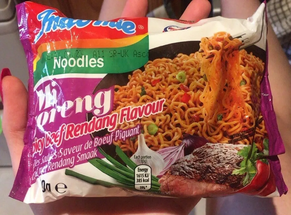 Indomie Spicy beef noodles