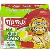 Tip Top Soto Chicken Instant Noodles (5+1) 6 Packs X