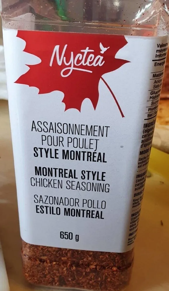 Assaisonnement pour poulet style Montréal