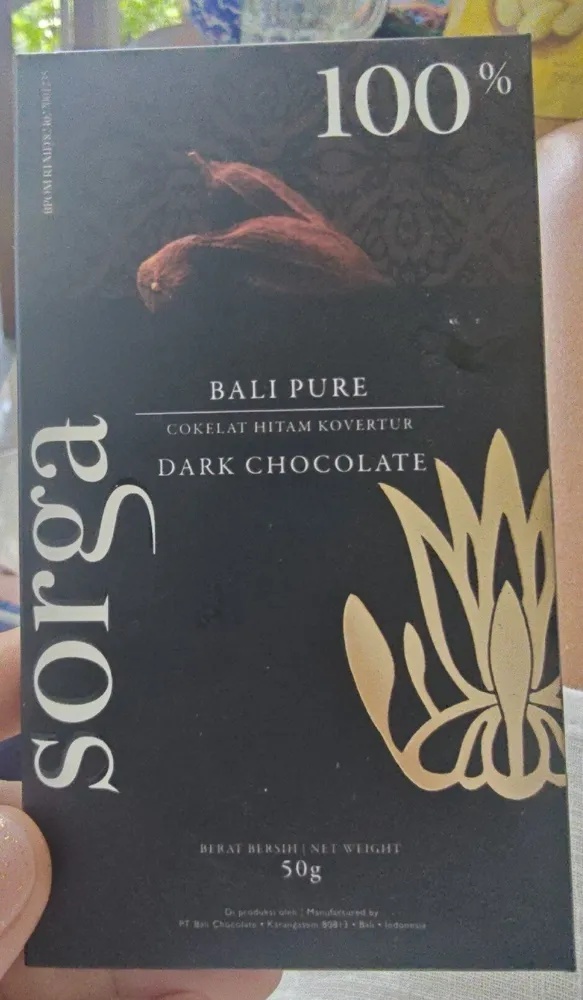 Bali Pure - Cokelat Hiram Kovertur - 100% Dark Chocolate