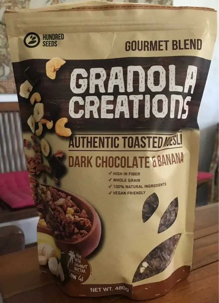Authentic toasted muesli dark chocolate & banana