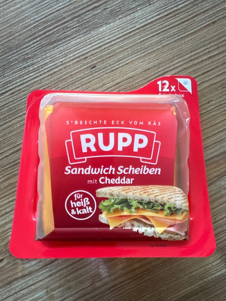 Sandwich Scheiben mit Cheddar